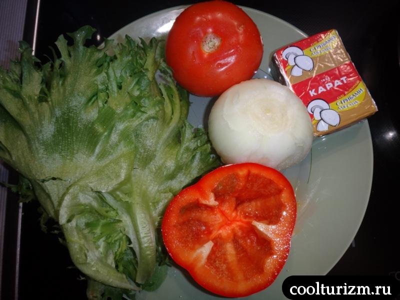 набор продуктов для гамбургера