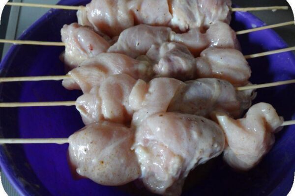 шашлычок на шпажках куриный