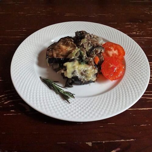 подача запеканки из куринойпечени