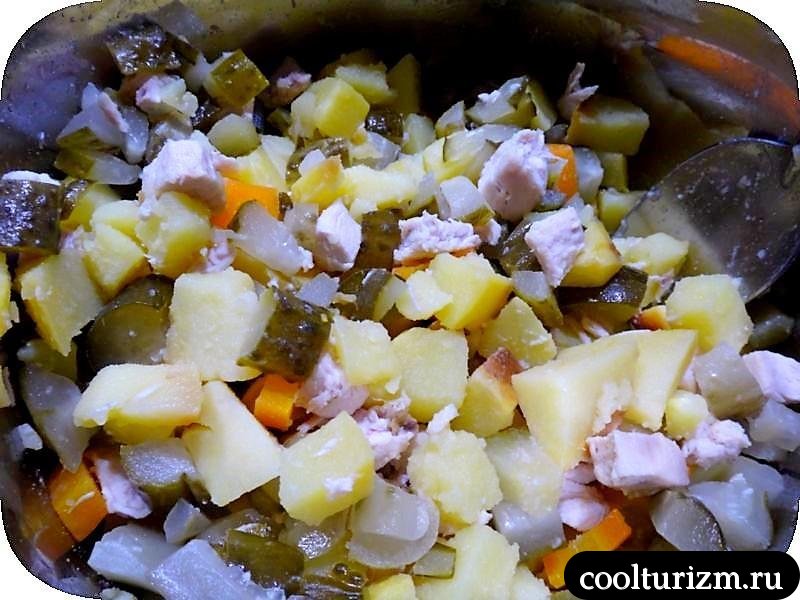 салат из курицы рецепт