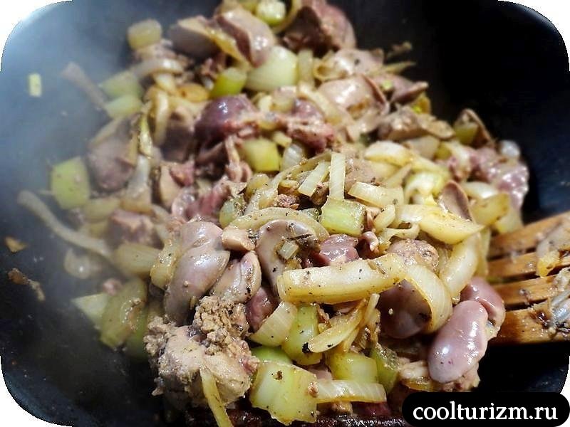 кармашки с куриной печенью