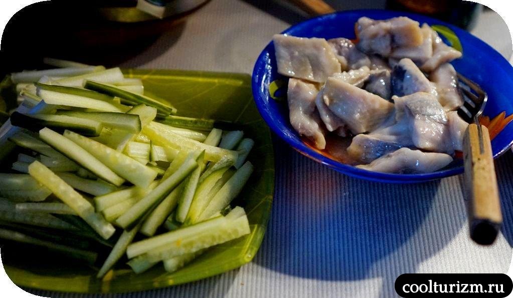 салат с соленой селедкой
