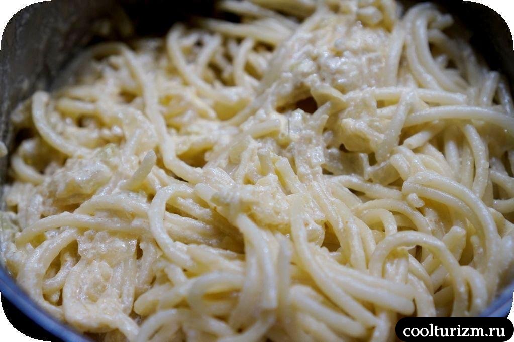 букатини в сливочном соусе