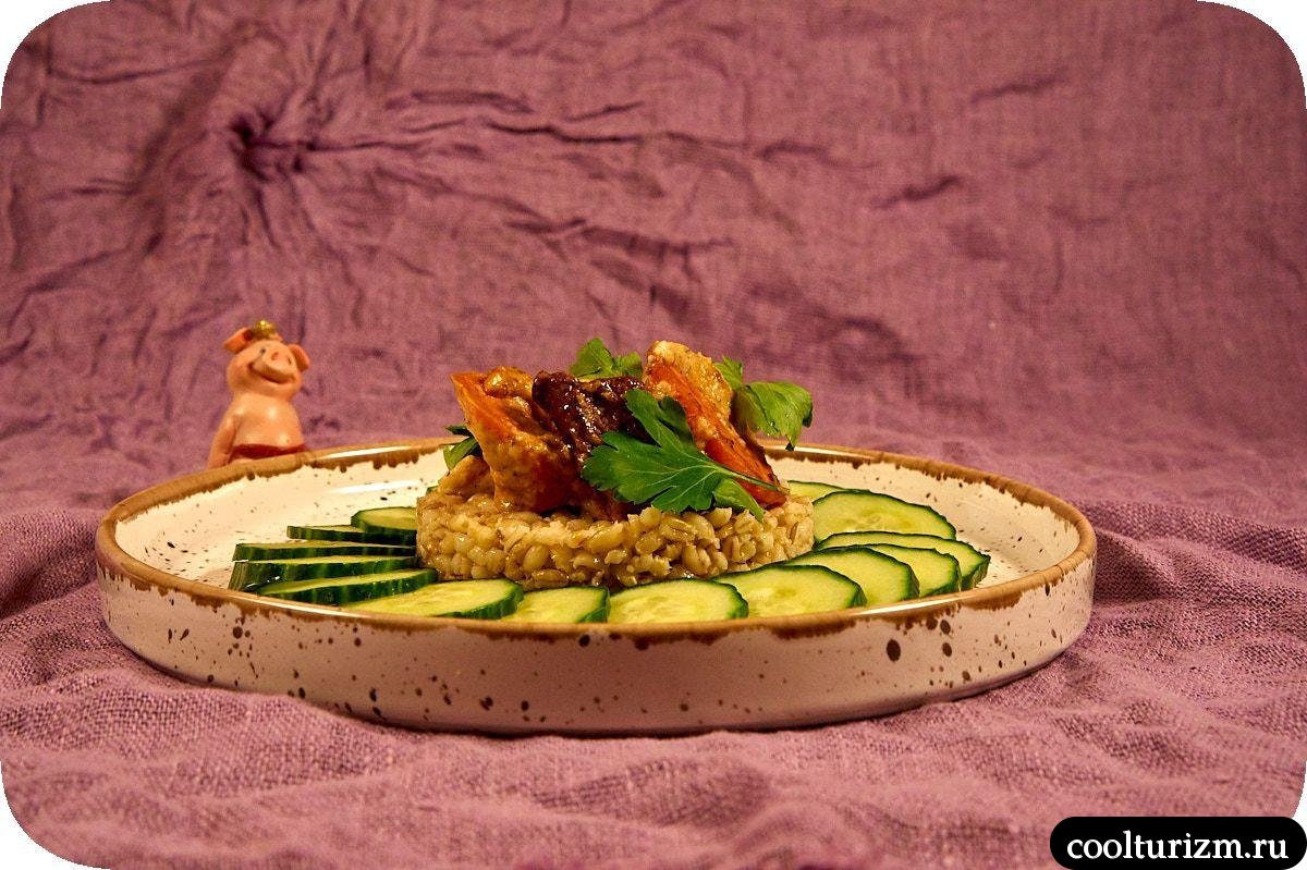перловка с мясом и овощами