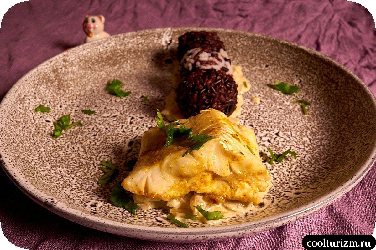 черный рис с треской