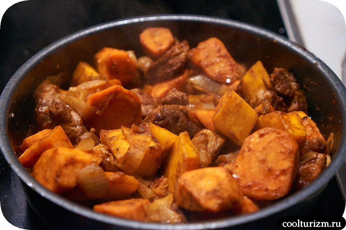 перловка с мясом и овощами
