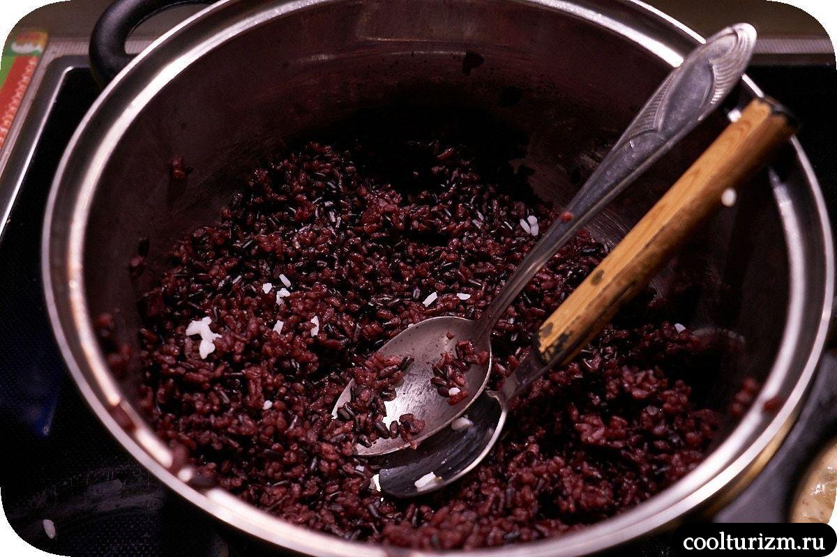 черный рис с треской