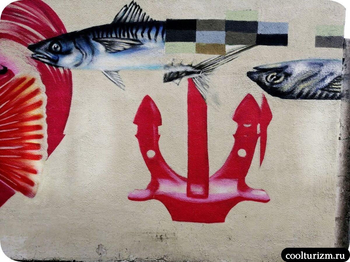 интересные достопримечательности Мурманска.Красивые граффити в Мурманске