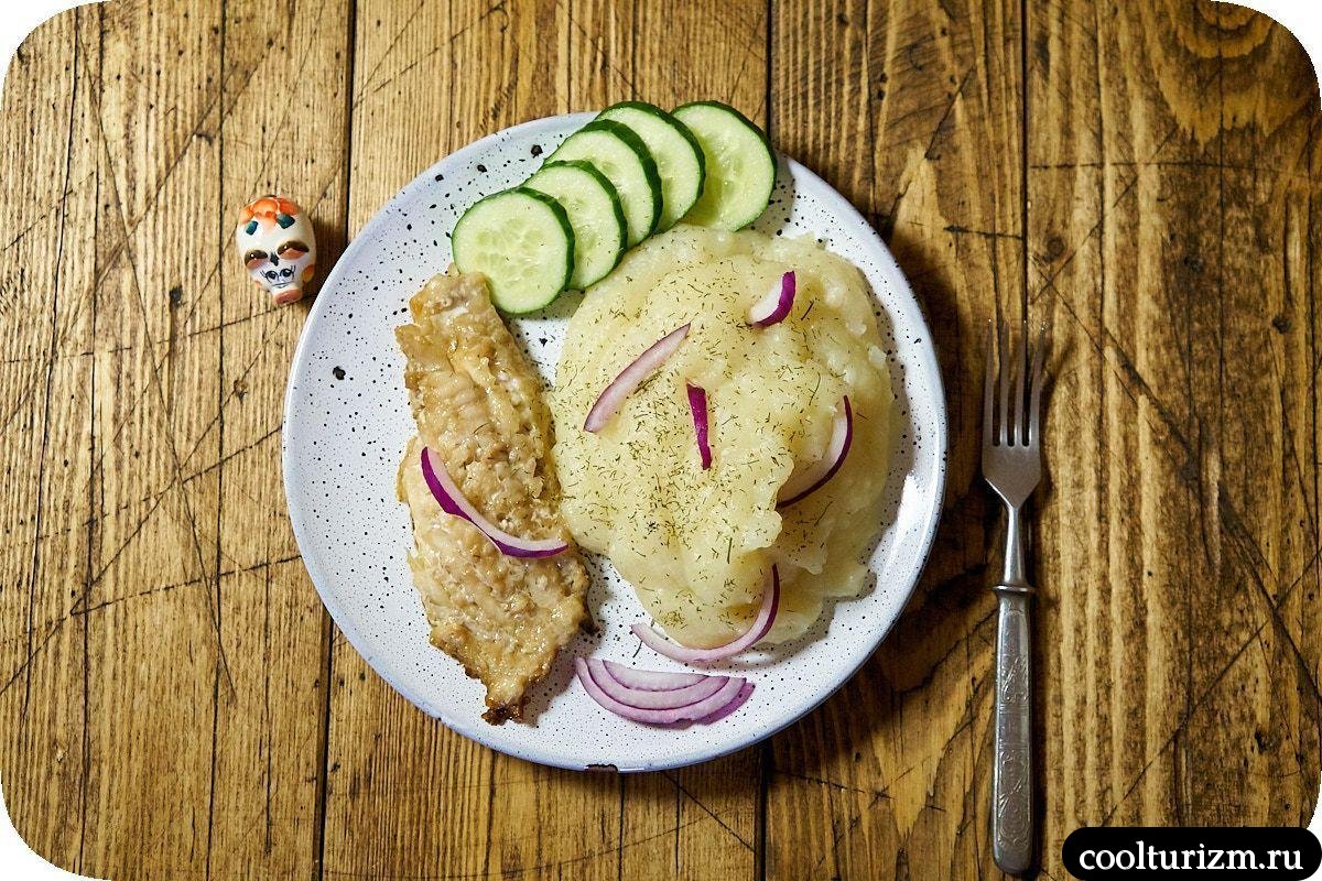 картофельное пюре с морским окунем рецепт с фото