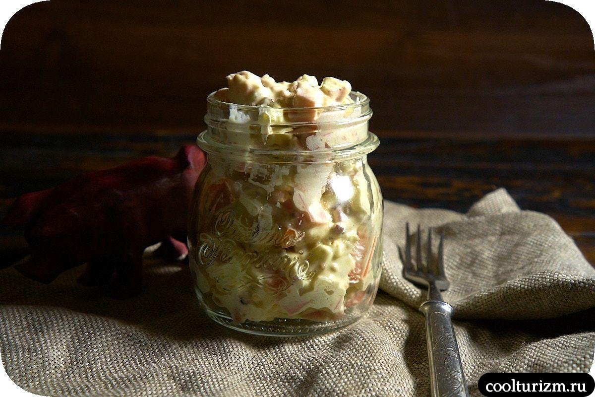 Салат картофельный с ветчиной и морковью рецепт