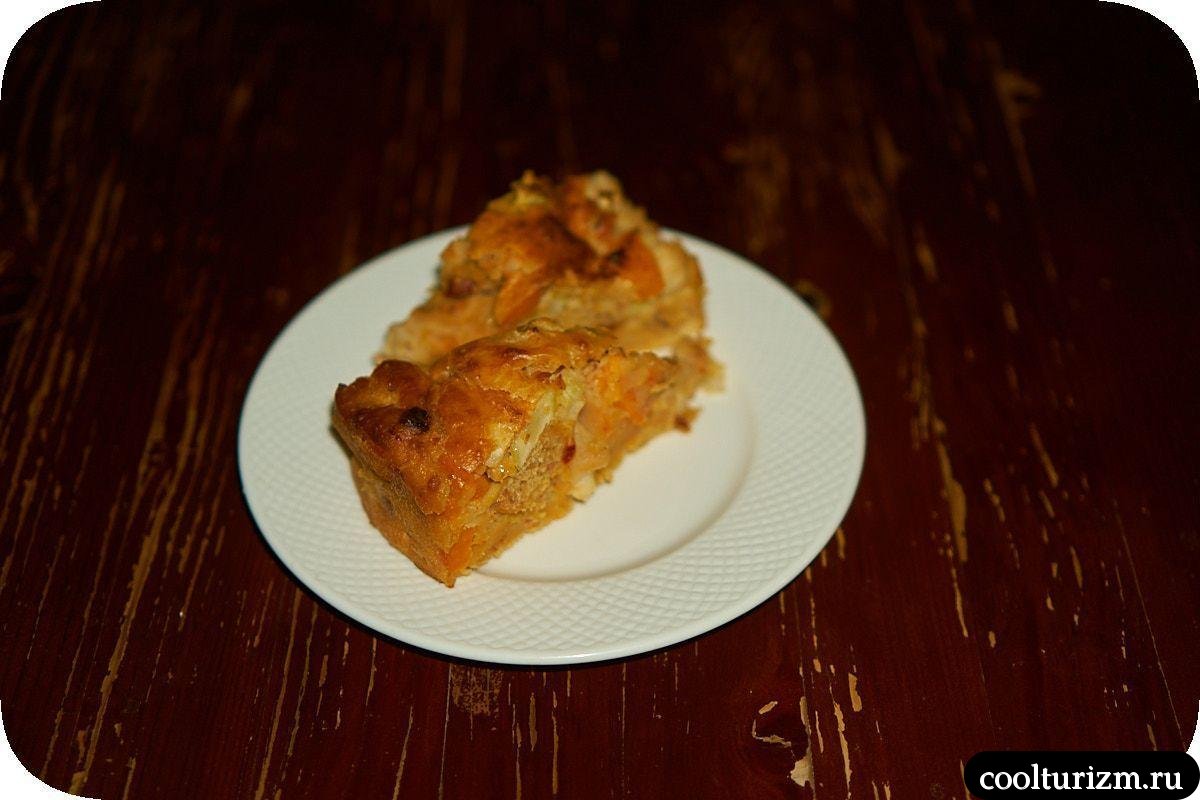 Пирог с кимчи и соевым мясом