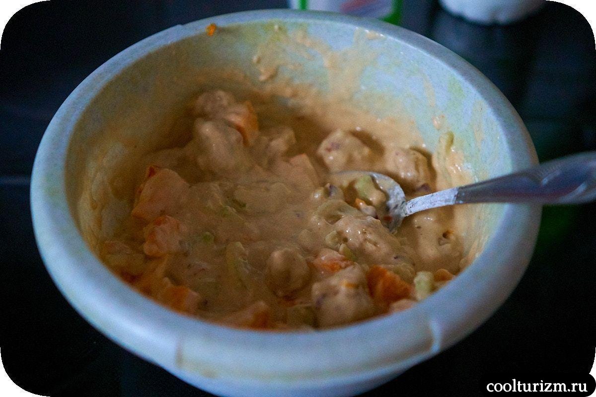 Пирог с кимчи и соевым мясом фото