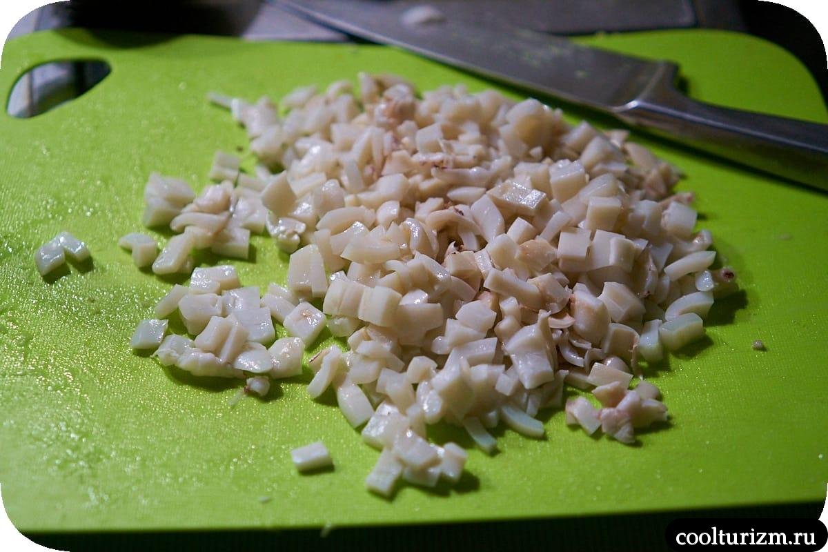 Салат с кальмарами рецепт