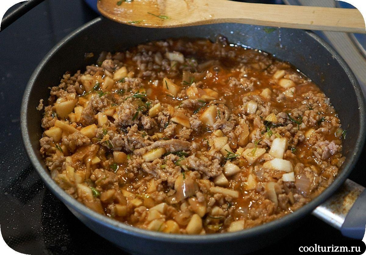 Фарш мясной с капустой пошаговый рецепт