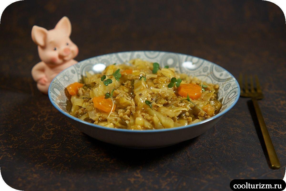 Фарш мясной с капустой
