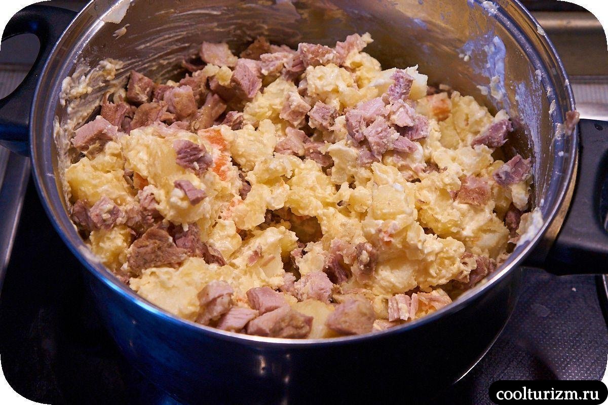 мясной салат с окрой рецепт