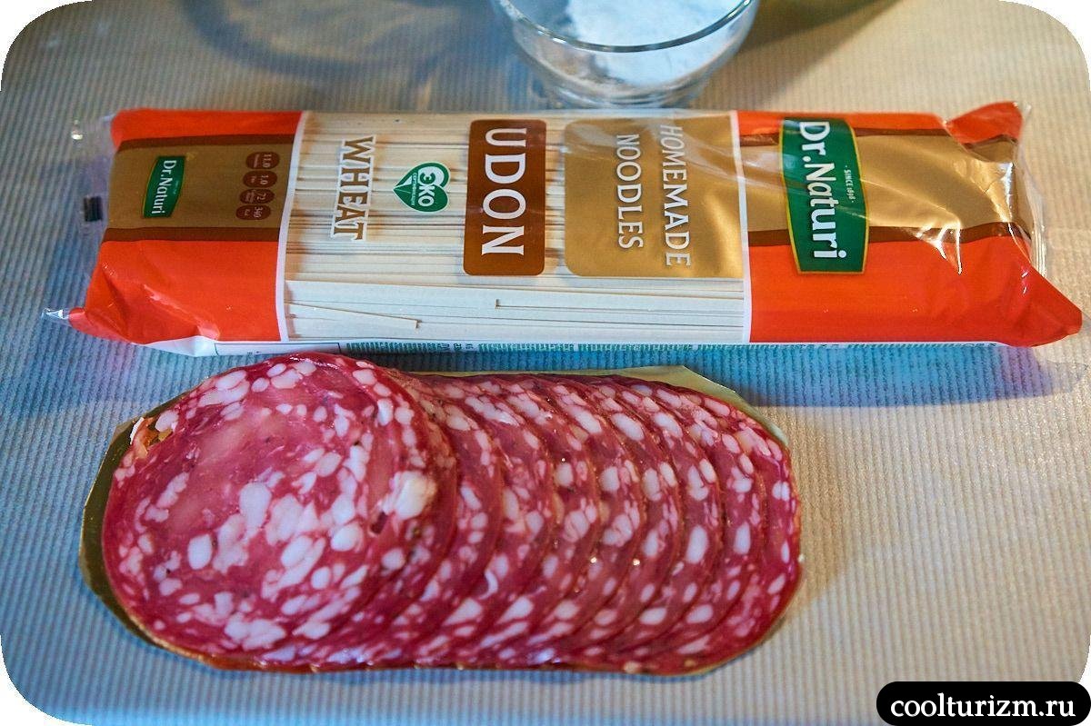 Удон с копченым беконом как готовить