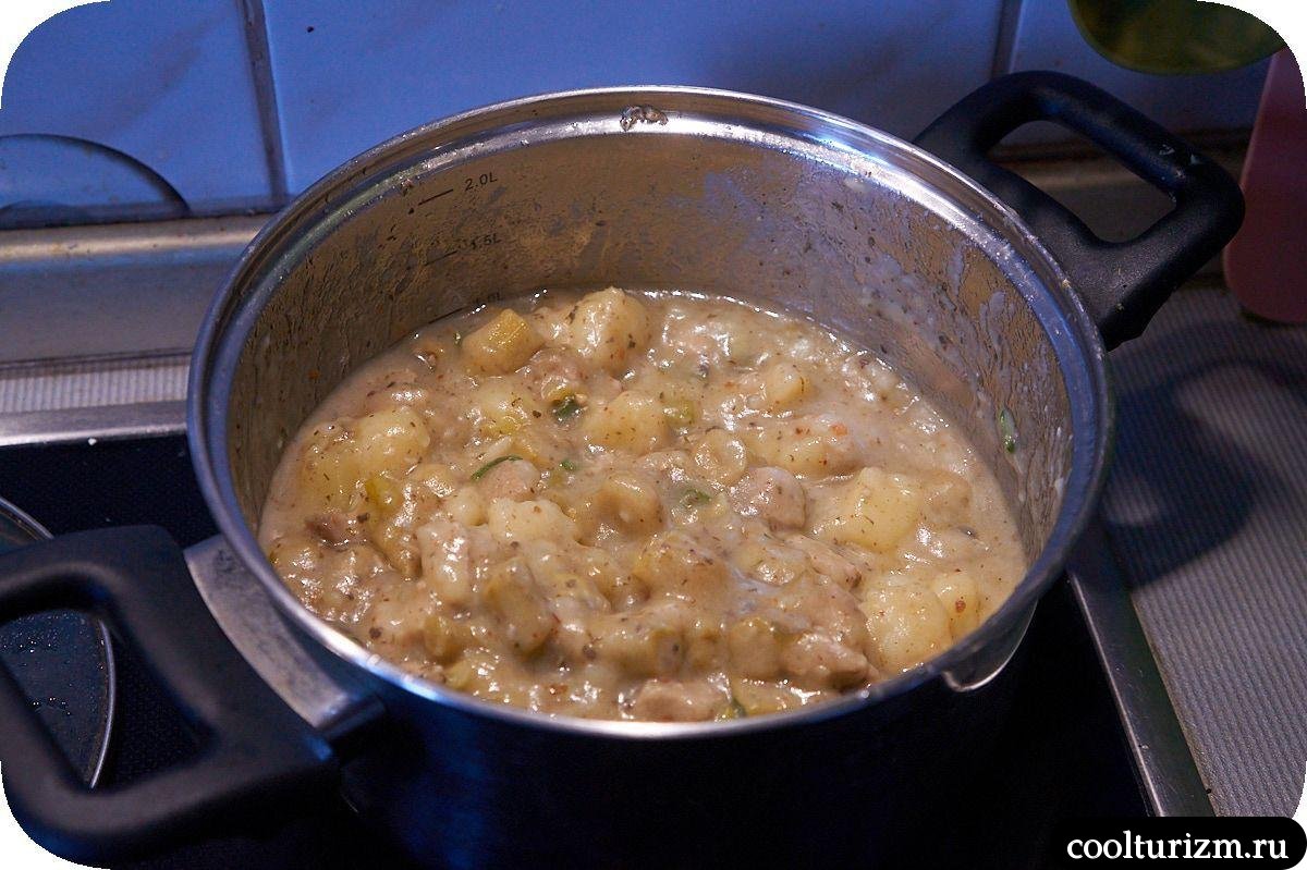 Картошка с мясом и окрой как готовить