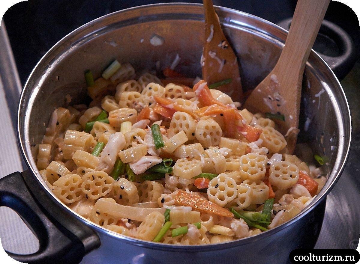 Макароны цветочки рецепт со щечками трески