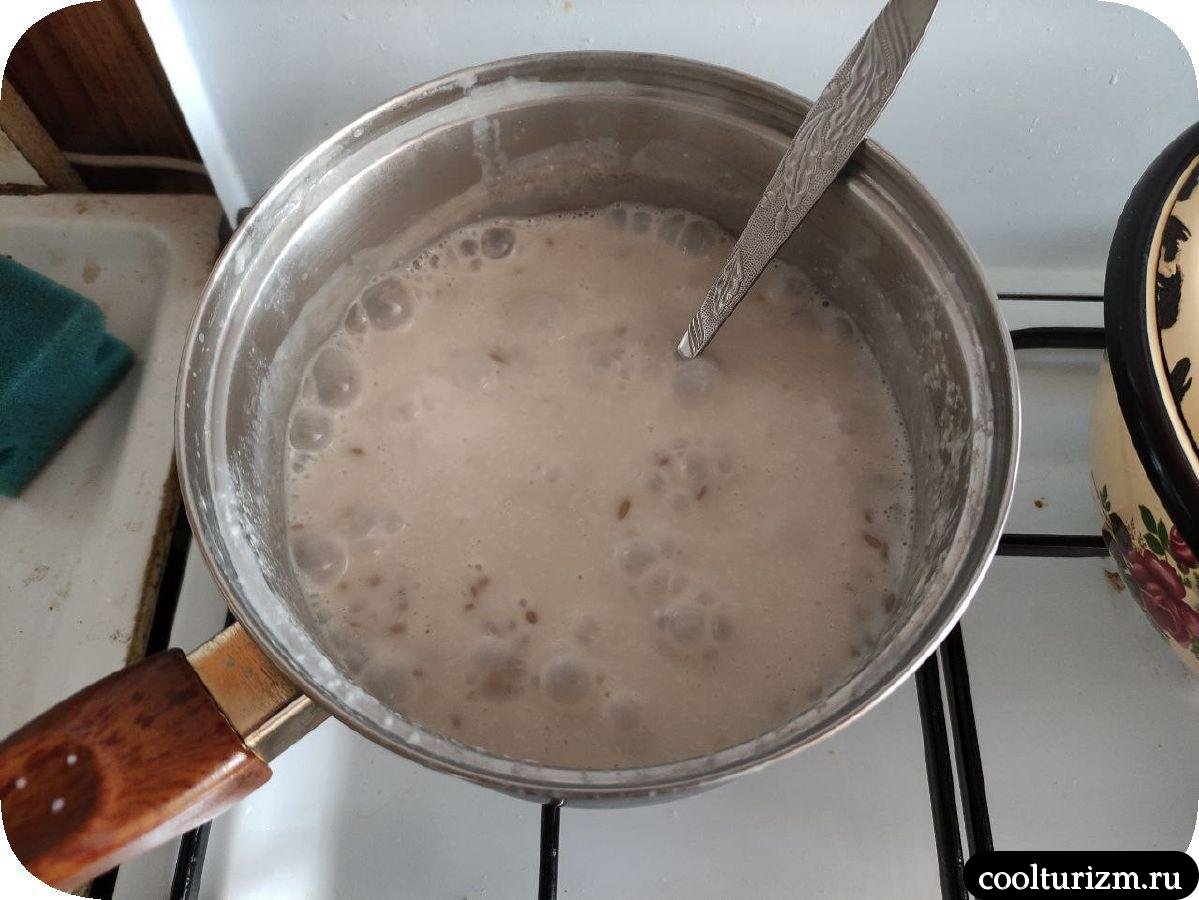 Каша из овсяной крупы на молоке с изюмом