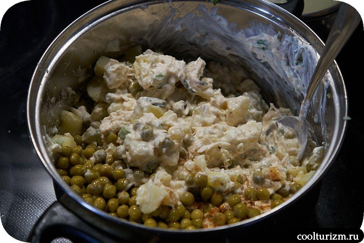 как готовить майонезный салат из щечек трески с картофелем