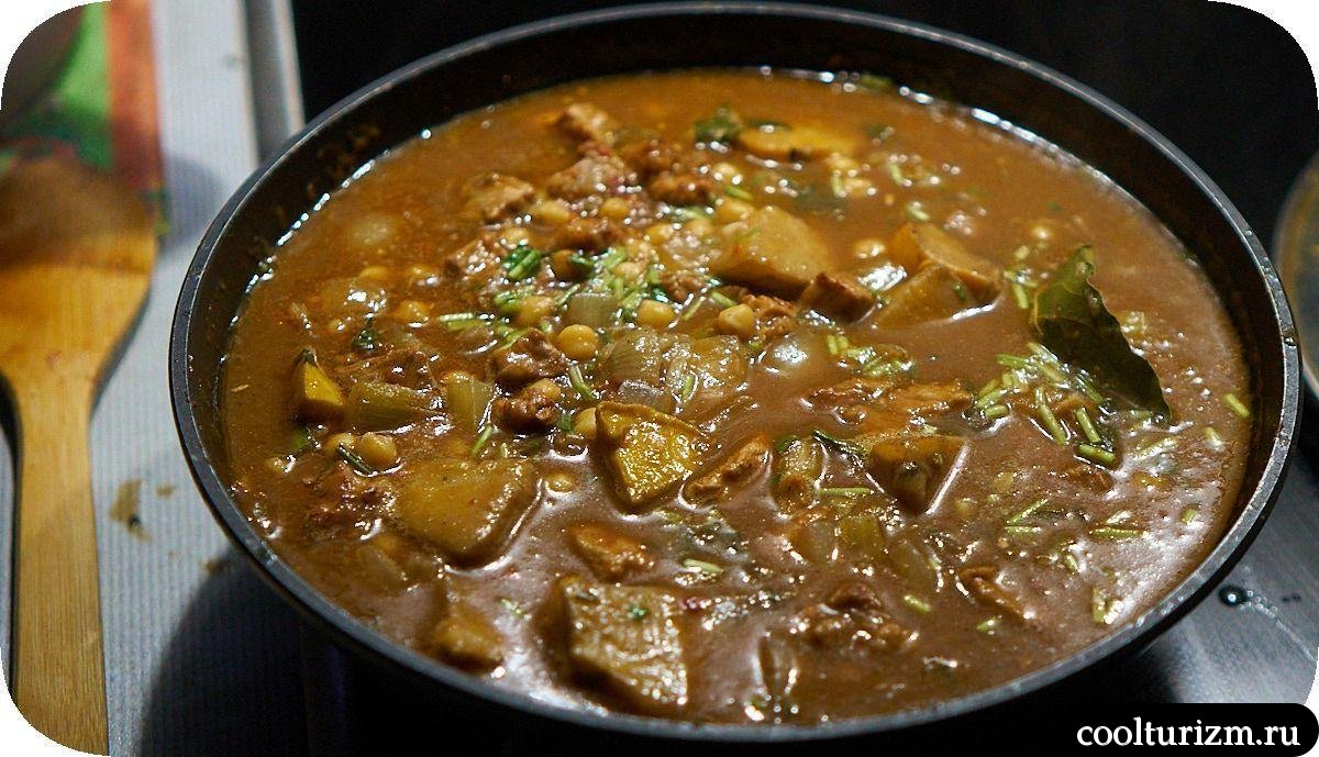 Нут с мясом и хурмой. Страшилка на Хэллоуин из хурмы