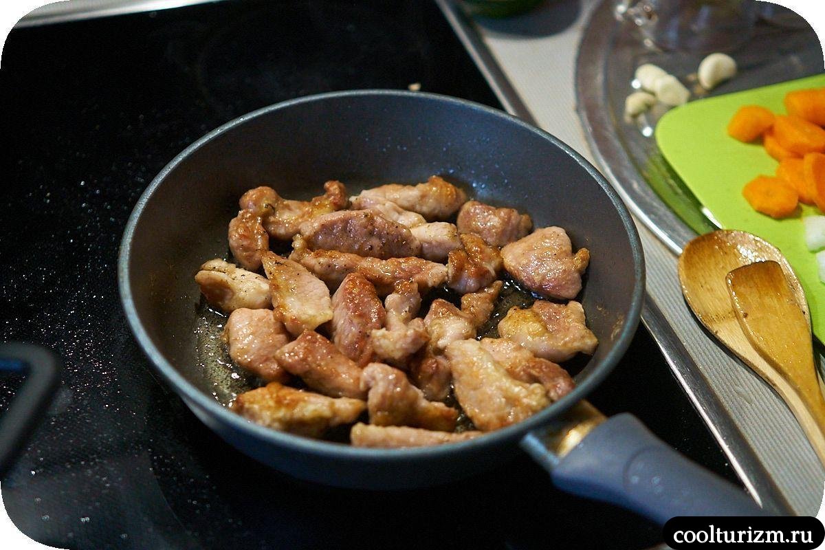 обжарка мяса