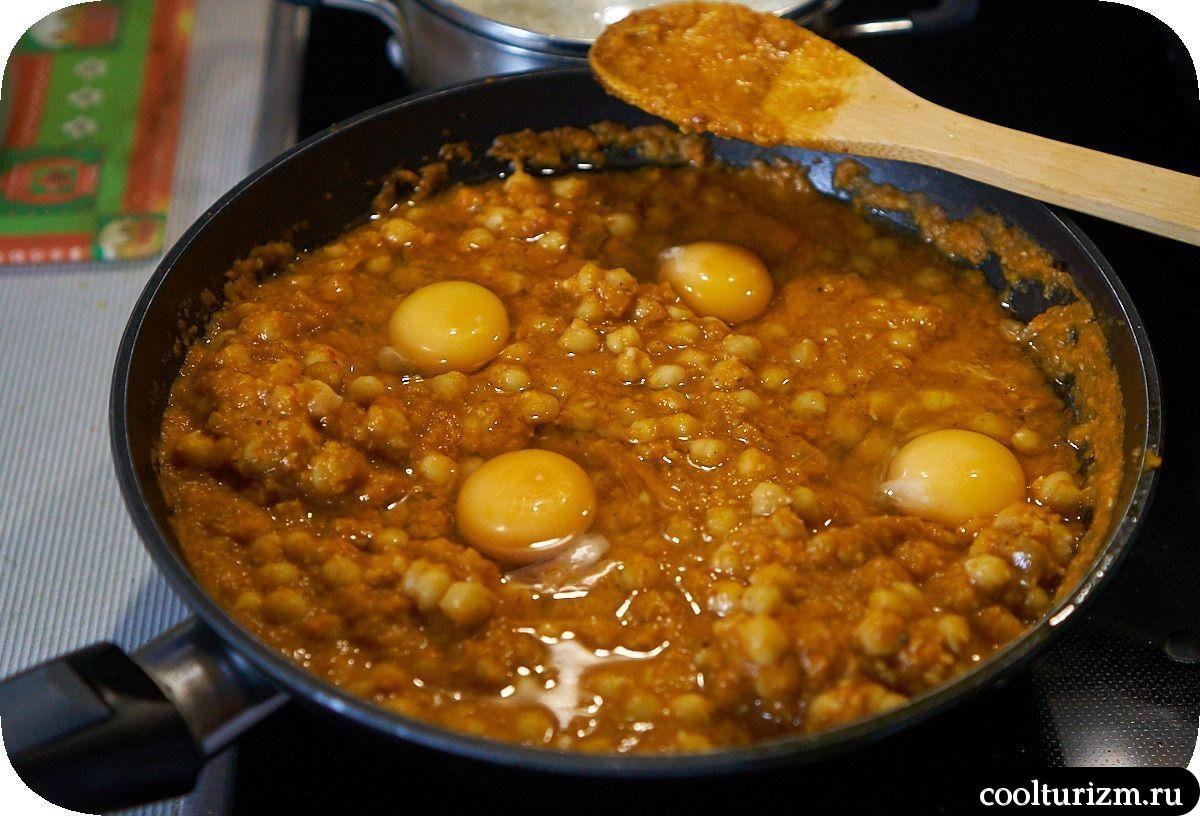 Чана масала из нута с яйцами индийская кухня