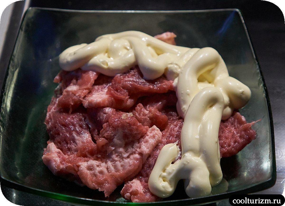 мясо в майонезе