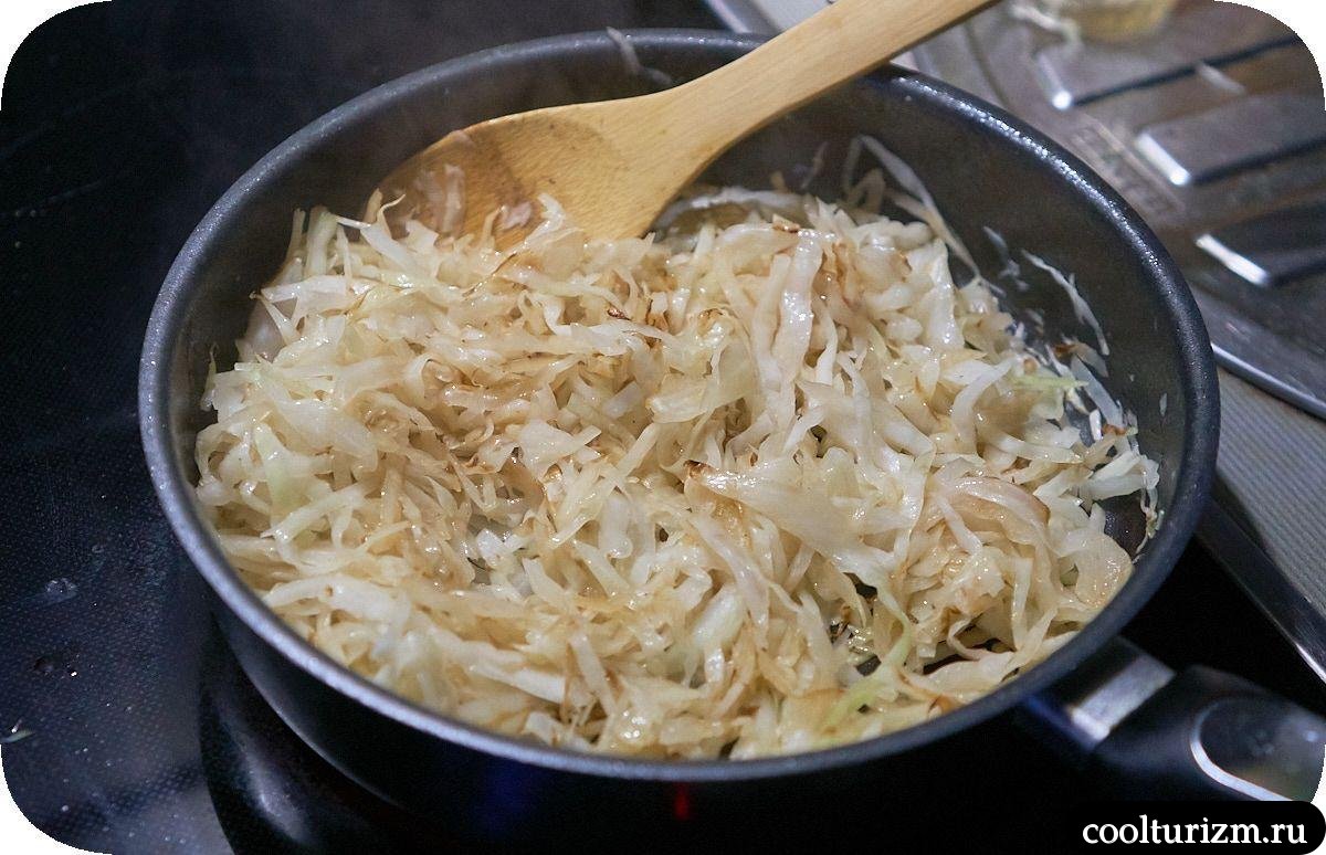 жарка капусты на сковороде