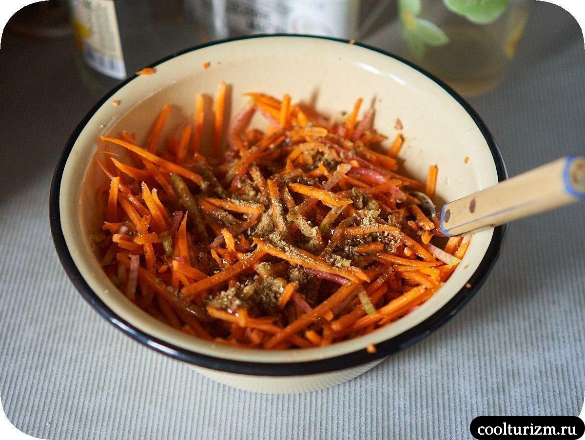 корейская морковь с арбузной редькой