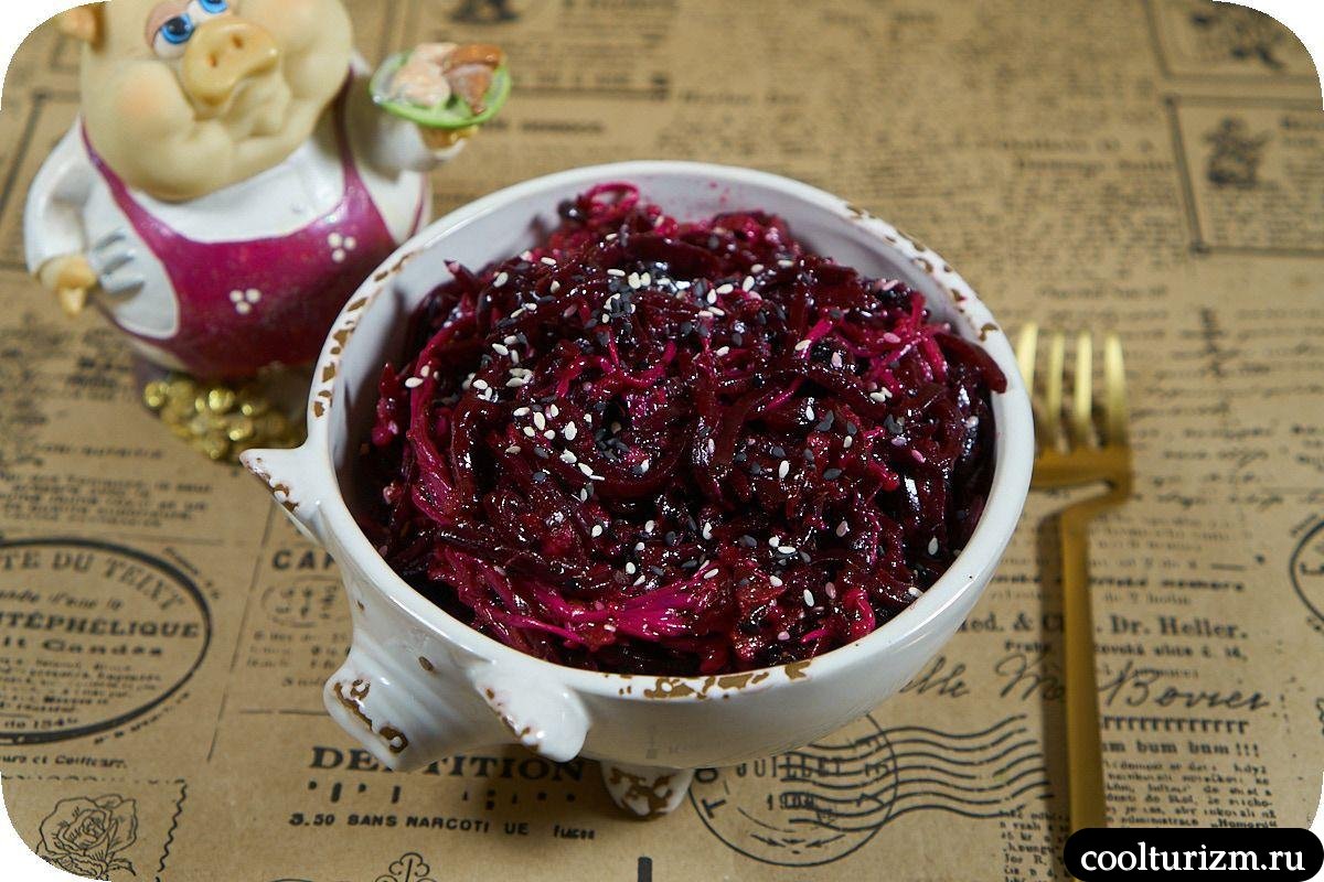 Салат из вареной свеклы и грибов еноки рецепт