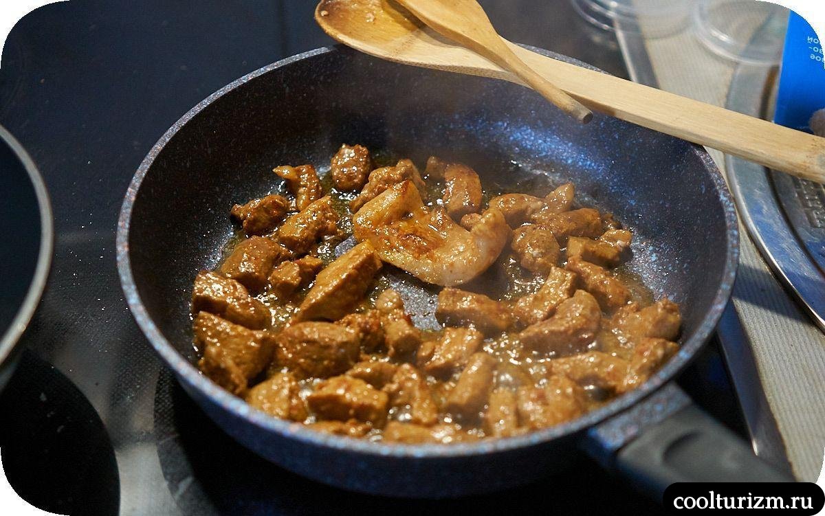 жарка мяса в маринаде