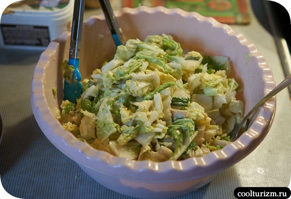 Салат пекинская капуста селедка вкусный рецепт