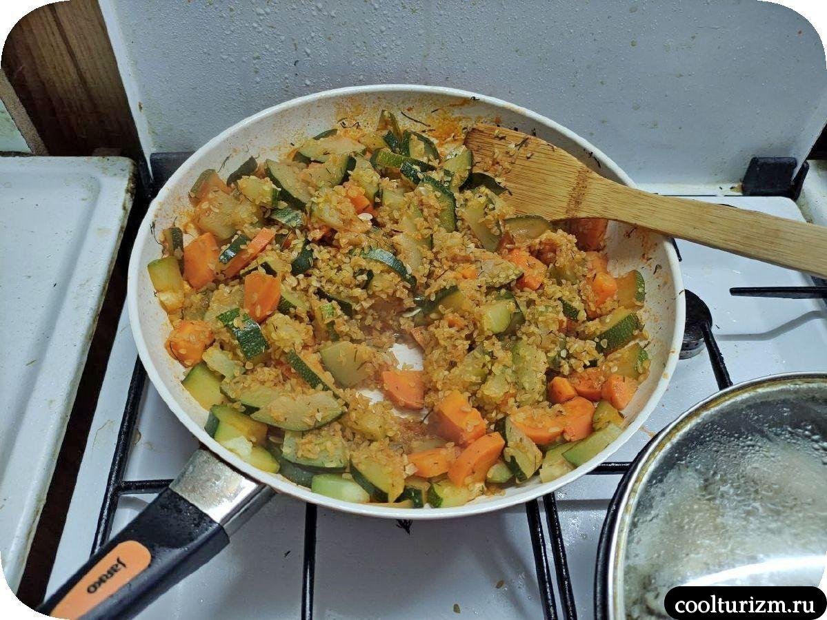 Булгур с куриной голенью и кабачками как приготовить рецепт
