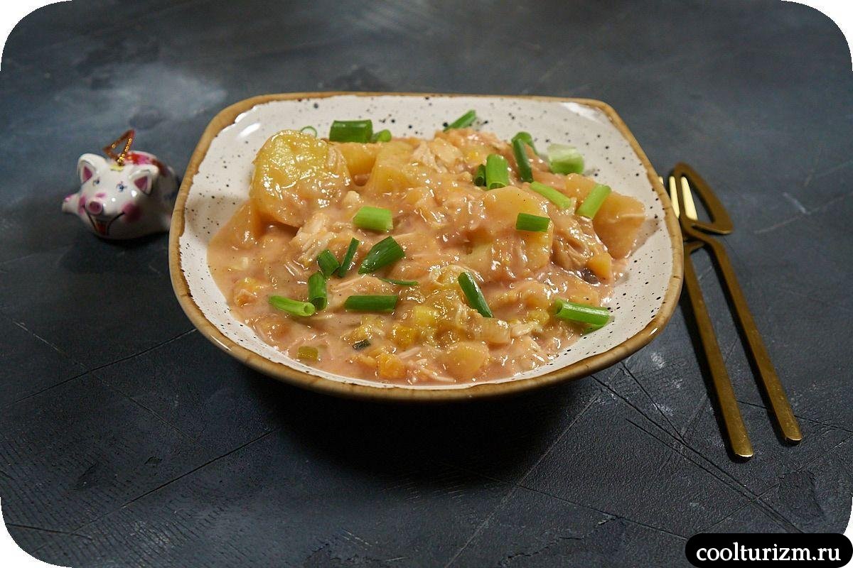 Щечки трески с картошкой и тыквой рецепт