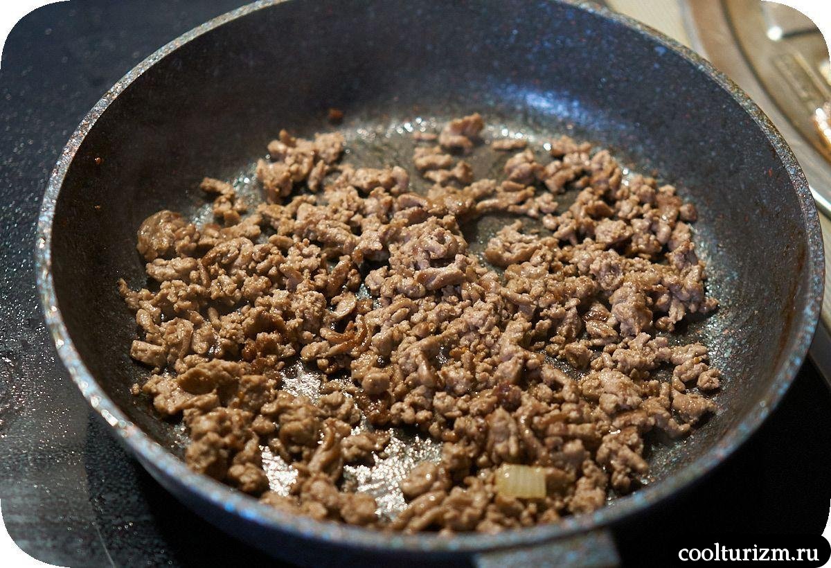 обжарка куриного фарша