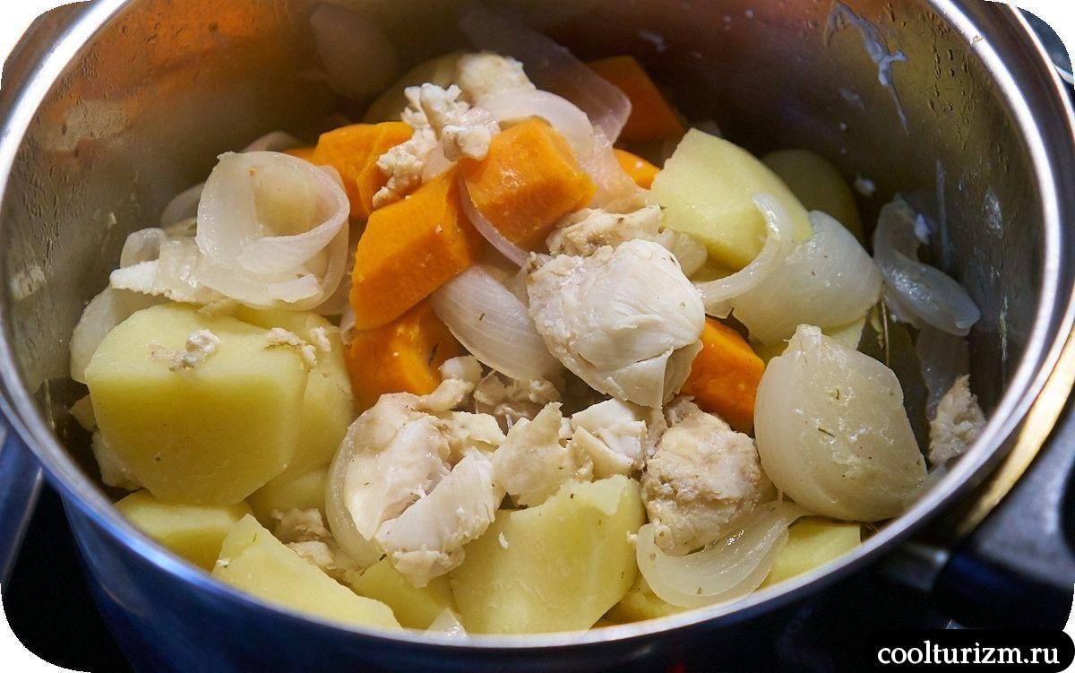 треска с картохой
