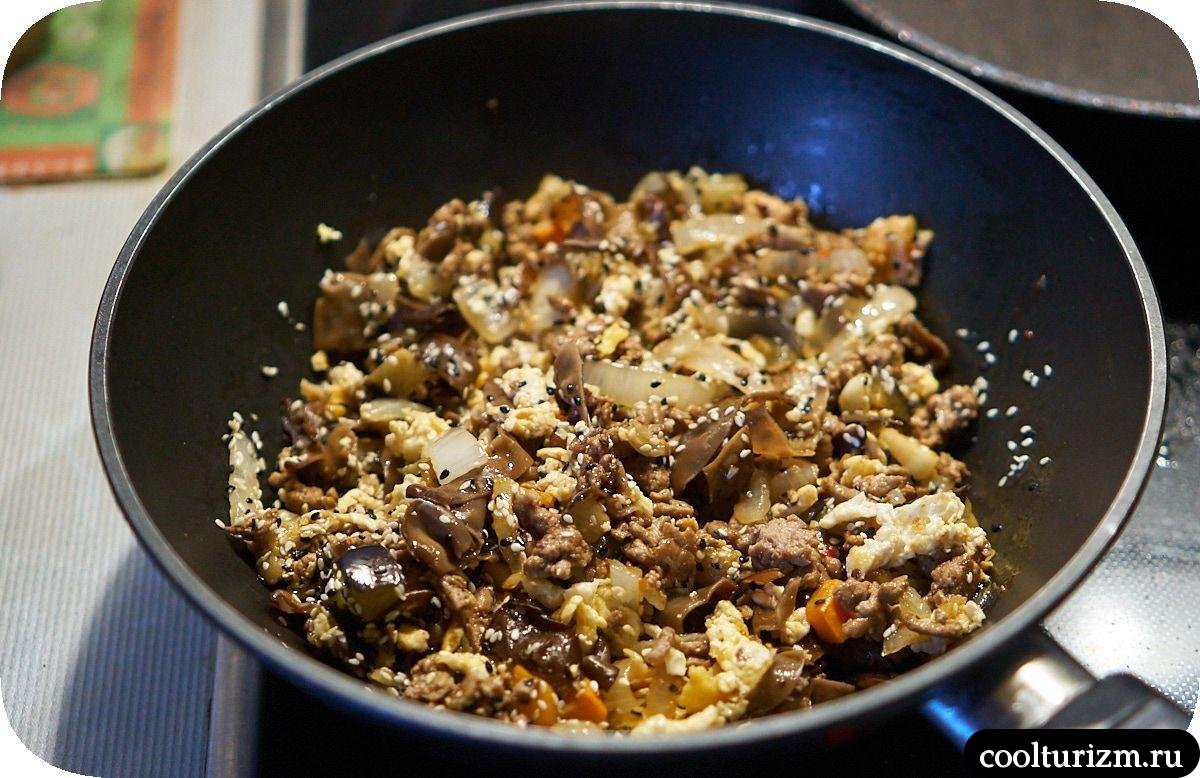 жарка овощей и грибов муэр