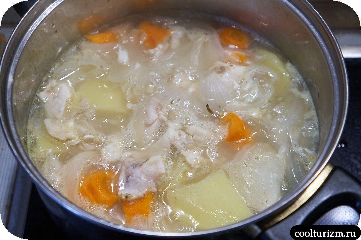 варка трески с овощами