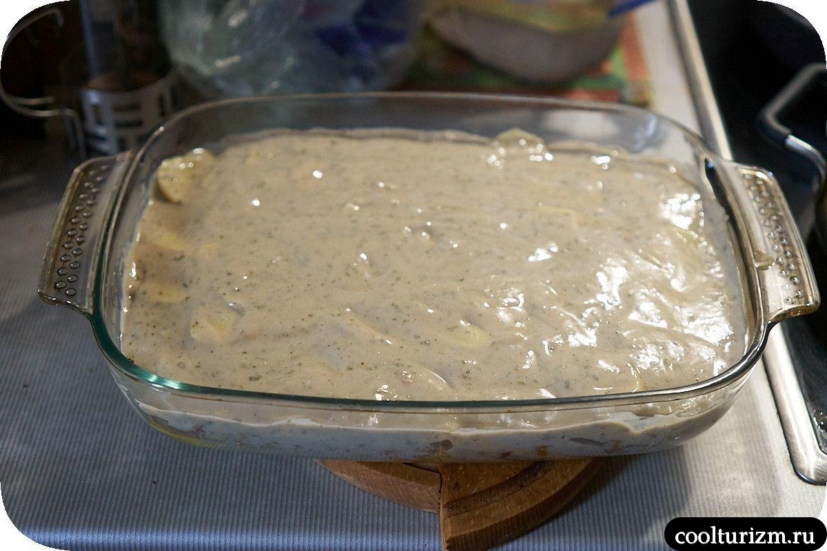 Картофельная запеканка с лесными грибами