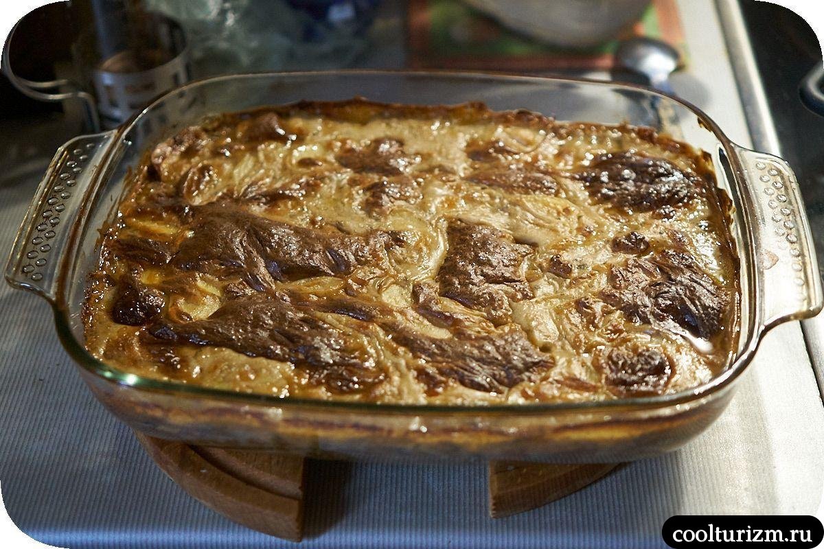 Картофельная запеканка с лесными грибами и мясным фаршем как готовить