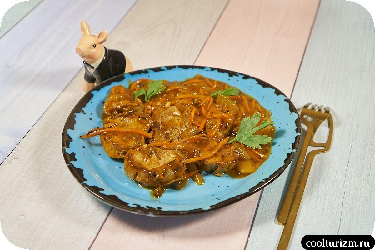 Медальоны из вырезки с луком и морковью вкусный рецепт