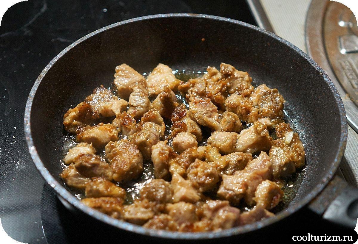 жарка мяса