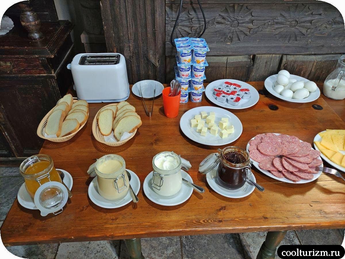 Завтрак в отеле 