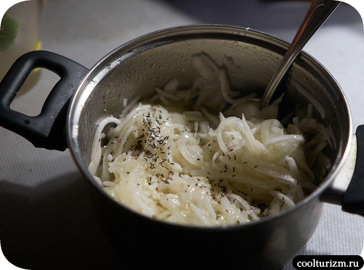 Салат из дайкона и репчатого лука как приготовить