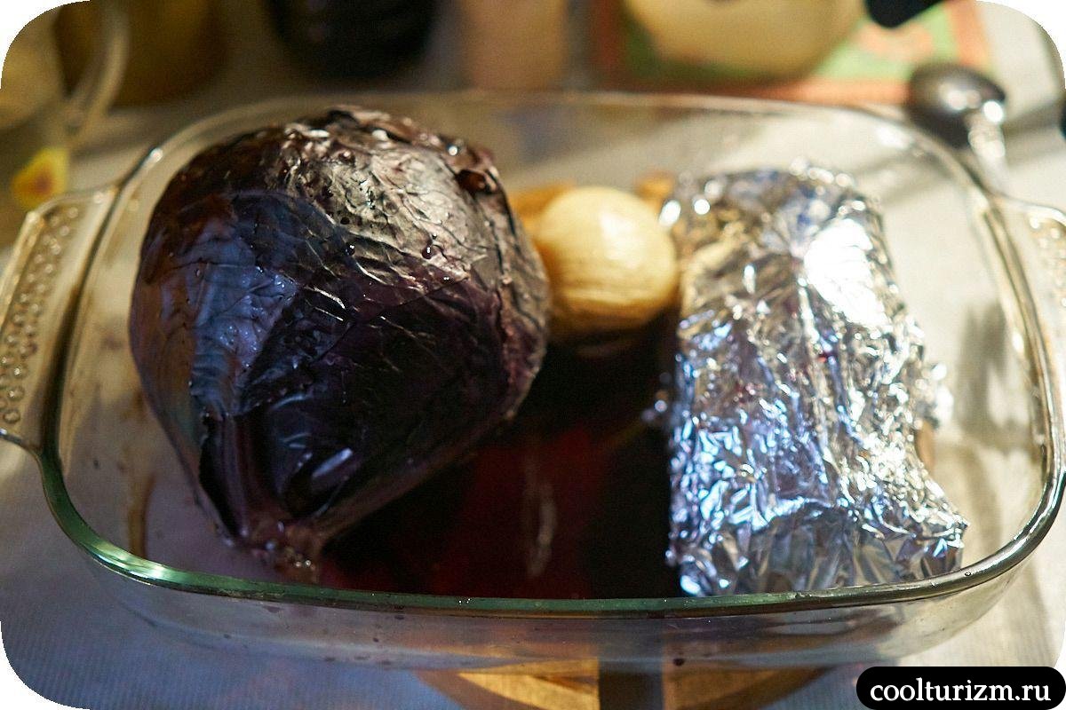 Сердце с краснокочанной капустой в духовке как готовить