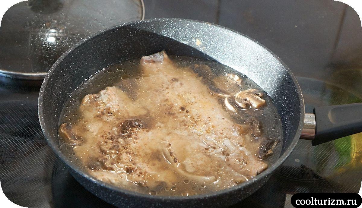 Филе горбуши с шампиньонами и свеклой на гарнир как готовить