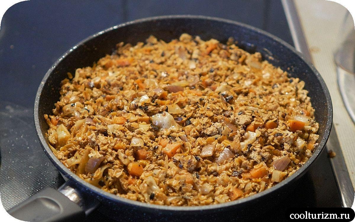 Овсянка с фаршем на молоке как приготовить