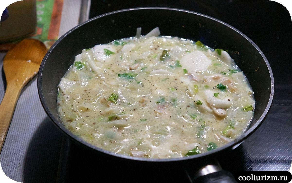 Рецепт трески с яйцами и дайконом на сковороде как готовить